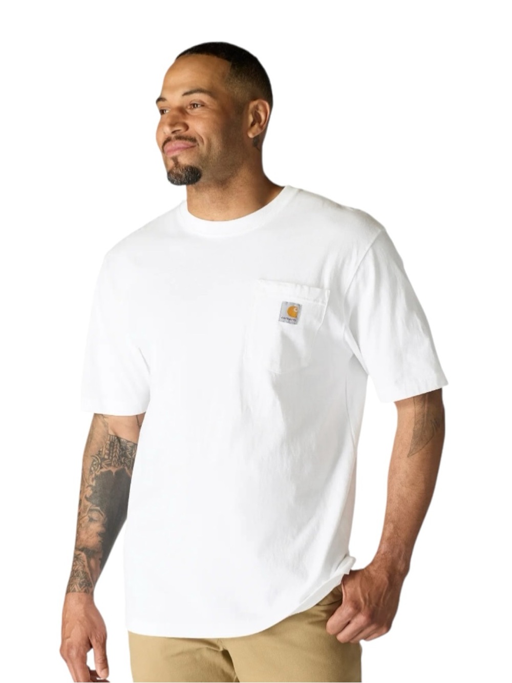 Carhartt K87 Loose Fit Heavyweight Short-Sleeve Pocket T-Shirt Mens 3 XL White